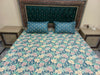 The 'Noor' Floral Majesty Bed Sheet Set (Teal/Blue)