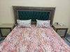 Grey and Coral Blossom Bed Set