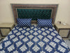 Majestic Navy Leaf Print Bed Set