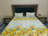 Radiant Yellow Peony Border Bed Sheet Set